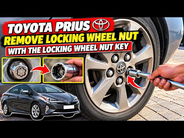 Toyota prius locking wheel nut removal procedure without the locking wheel nut key. Locking nut key.