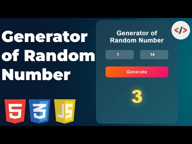 🎲 Random Number Generator Using HTML, CSS & JavaScript (With Cool Animation!)