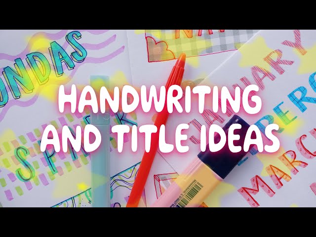 DIFFERENT HANDWRITING STYLES and TITLE IDEAS for SCHOOL PROJECTS, POSTERS, HEADINGS...🌜#titleideas