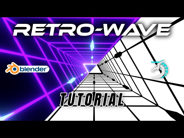 Simplified Neon Retro Style VJ Loops with Geometry Nodes and Simulation Nodes - Blender Tutorial