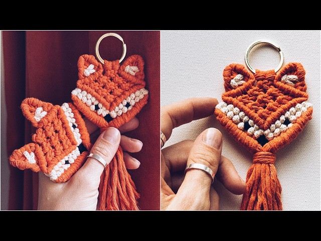 MACRAME FOX keychain/ pendant/ animals decor
