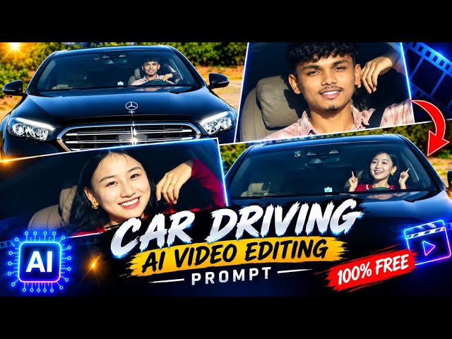 Trending Car Driving Ai Video Editing Prompts 🔥| Instagram Trending Pata Chalega Song Reels Editing