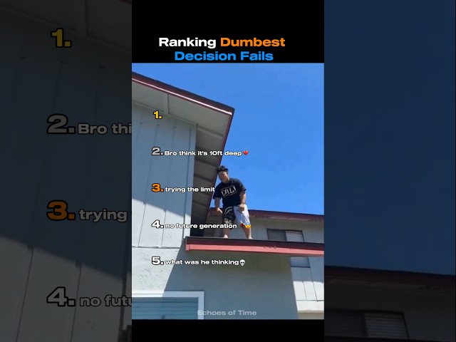 Ranking Dumbest Decision Fails🤣