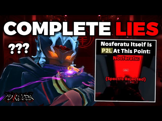 This Nosferatu “P2L” Slander Ends NOW! (Roblox Forsaken)