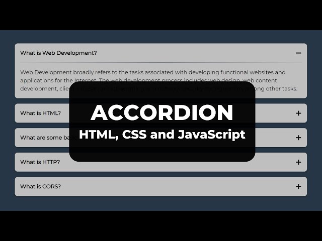 Accordion (HTML, CSS and JavaScript)