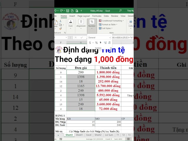 Format currency as 1,000 VND in Excel.