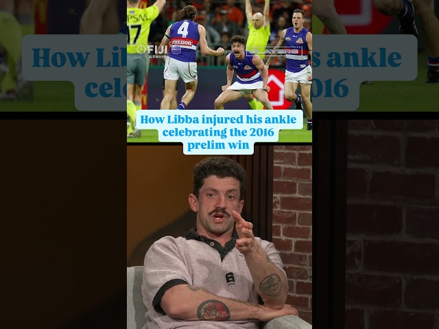 How Tom Liberatore injured his ankle celebrating the 2016 preliminary final win #afl #footy