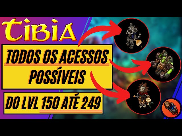 🚨TODAS AS QUESTS E ACESSOS IMPORTANTES DO LEVEL 150 ATÉ O LEVEL 249 NO TIBIA✔️ #tibia  #mmorpg