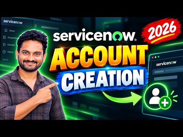 ServiceNow Account Creation 2026 🔥 | Create Account & Get PDI | Step-by-Step Telugu Tutorial