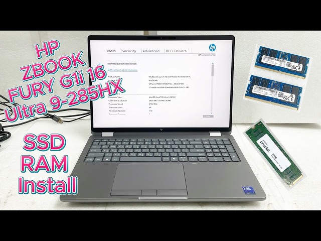 HP ZBOOK FURY G1i 16 Ultra 9-285HX SSD RAM Intall | CZ9J4ES | HP ZBOOK FURY G1i 16 RTX Pro 5000
