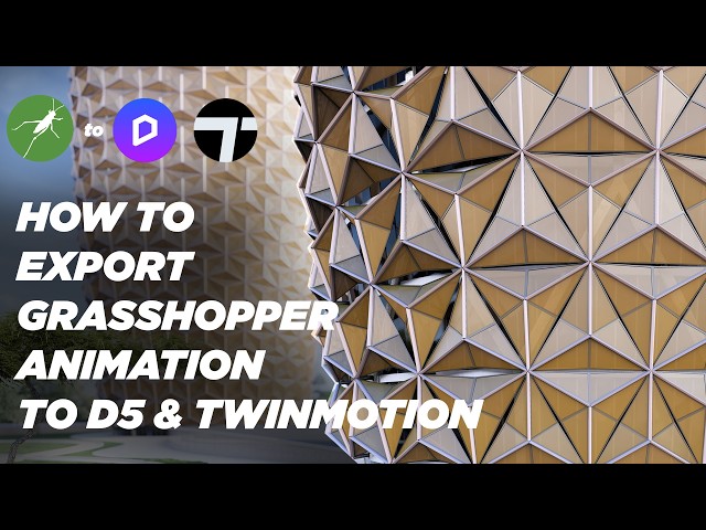 How To Export Grasshopper Animations to D5 & Twinmotion | Easy Plugin!
