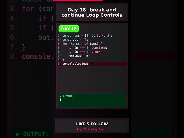 🤯 STOP Making This JS Loop MISTAKE! Day 18 CRITICAL SKILL! #shorts #viral