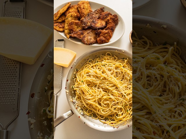 Chicken Cutlets and Spaghetti
