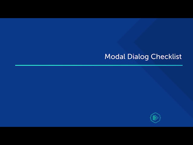 NativeScripting Angular Pro Course - Modal Dialog Checklist
