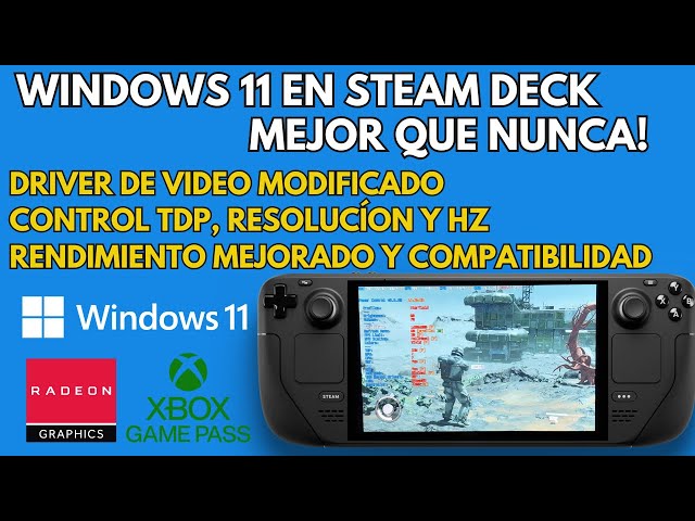 Windows 11 on Steam Deck Better Than Ever! Full installation with Amernime video driver