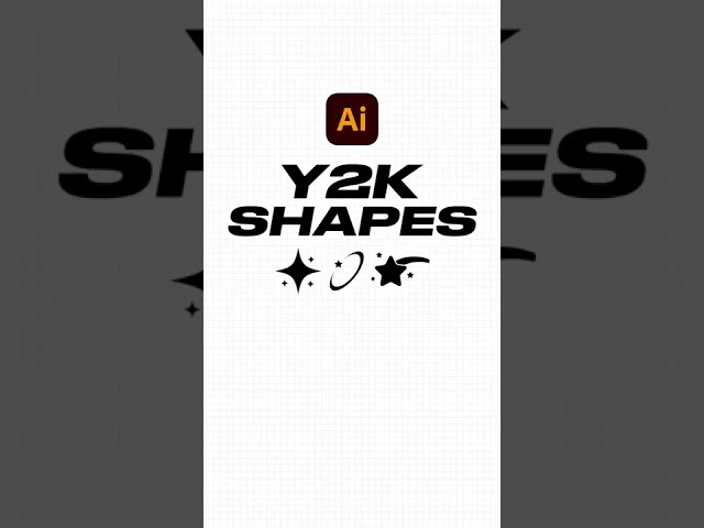 Y2K Shape Vectors Tutorial - Adobe Illustrator CC #shorts