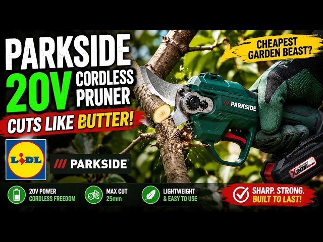 LIDL'S CHEAPEST GARDEN BEAST? 🌿 Parkside 20V Cordless Pruner Review