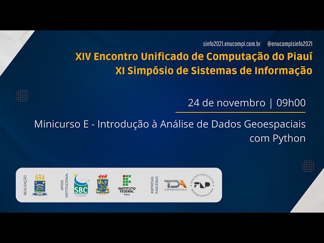 Minicurso E - Introdução à Análise de Dados Geoespaciais com Python