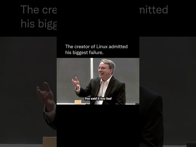 Linus Torvalds Admits His Biggest Linux Failure 😮 #shorts #linux #artificialintelligence