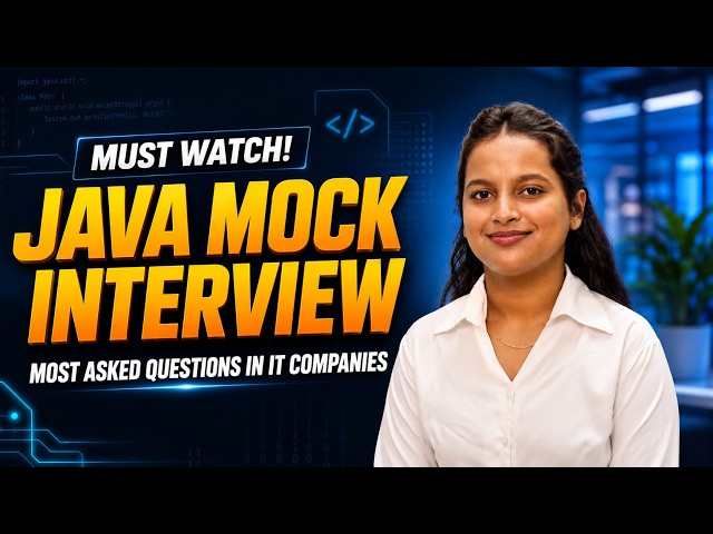 JAVA Mock Interview 2026 | Freshers Don't Miss This!