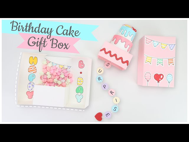 DIY | Birthday Cake Gift Box Tutorial | Handmade Gift Idea