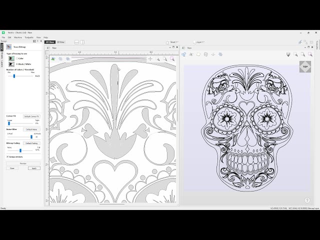 How to trace a bitmap in Vectric software | Creating Vectors | V12 Tutorials