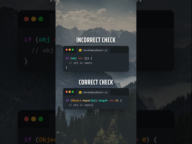 Stop checking empty objects wrong! 🚫 Learn the correct JS wa #JavaScriptTips #CodingErrors #WebDev