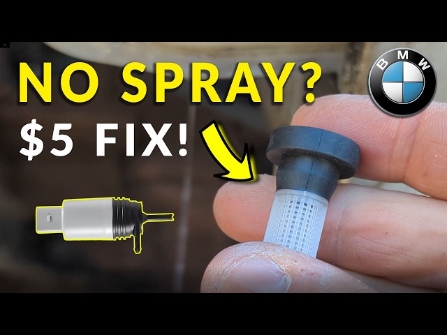 Windshield Wiper Fluid Not Spraying? How to Check The Pump, Lines, Nozzles - Diagnose & Fix! BMW E90