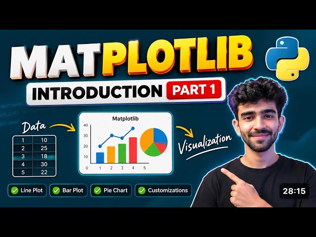 Matplotlib Full Course Part 1 | Introduction to Data Visualization in Python (Hindi)