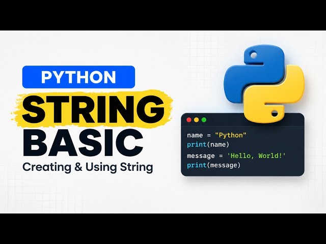 Python String Series | Part-02: Python String Basic | Dark Code 