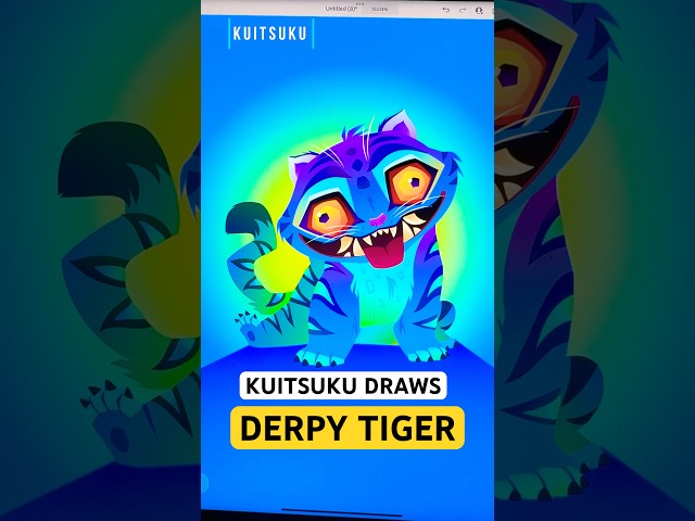 Kuitsuku Draws Derpy Tiger! #shorts #kpop