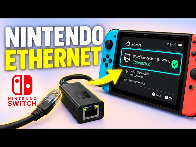 How to CONNECT Nintendo Switch to Ethernet | Wired Internet with a LAN Cable