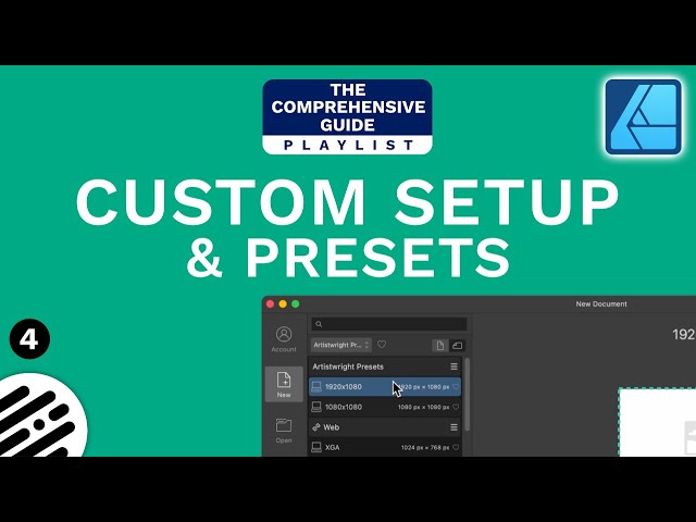 Affinity Designer Tutorial: Custom Setup & Custom Presets