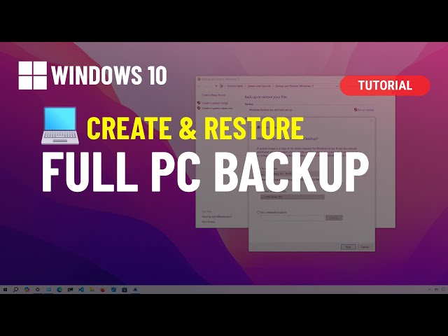 Windows 10: Create full backup to external USB drive and restore (2026)