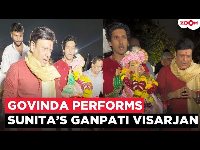 Govinda PERFORMS Ganpati Visarjan for Sunita Ahuja’s Bappa amid ongoing family buzz