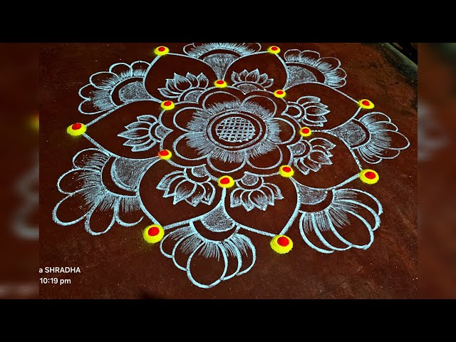 5×3dots easy rangoli|daily muggulu|thipkyanchi,festival rangoli|traditional rangoli#Rang kaa Rangoli