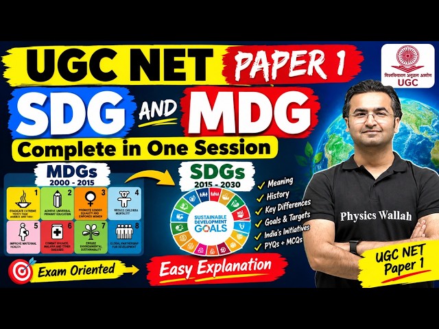 UGC NET Paper 1 Classes | SDG AND MDG Complete in One Session | UGC NET Paper 1 PYQs