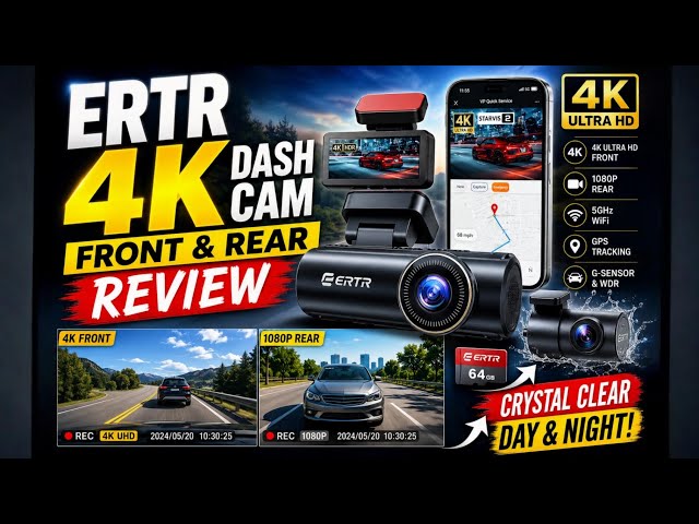 ERTR 4K Dash Cam Front & Rear Review – Is It Worth Buying?