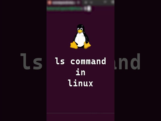 1/10 Basic Linux Commands | ls command Explained in 20 Seconds #shorts #linux
