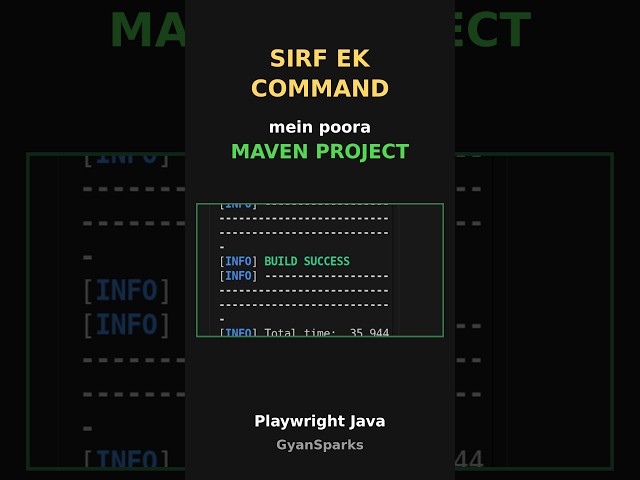 Sirf EK Command mein Poora Maven Project #shorts
