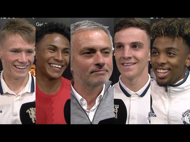 Interviews with Jose Mourinho, Josh Harrop, Demetri Mitchell, Angel Gomes & Scott McTominay