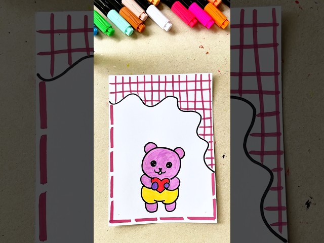 Cute frontpage border design ideas for project easy and beautiful #art #shorts #drawing #satisfying