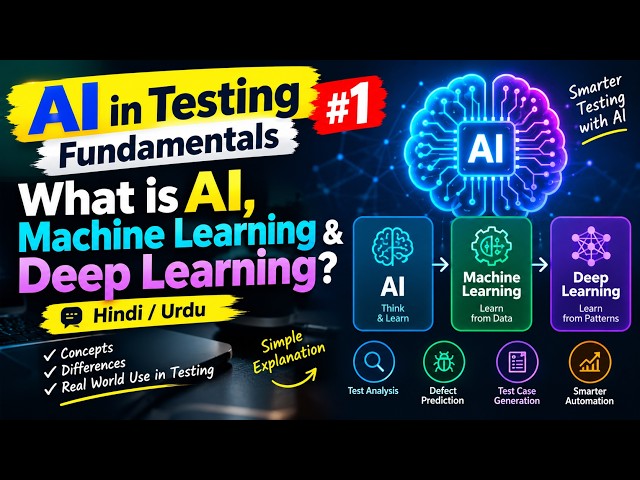 AI in Testing Fundamentals #1 – What is AI, Machine Learning & Deep Learning? | Hindi/Urdu