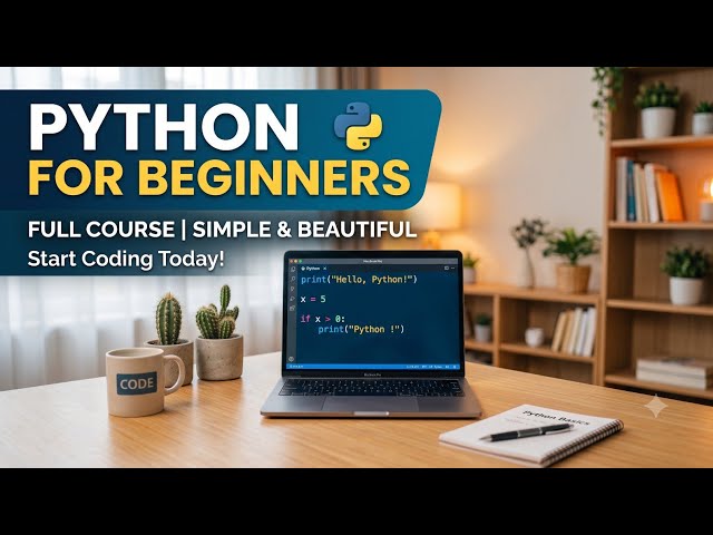 Learn Python from Scratch 🐍 | Python Tutorial for Absolute Beginners