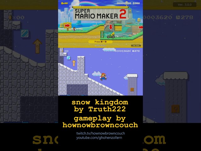 #Shorts #SMM2 snow kingdom Course Clear Video World Record [WR]