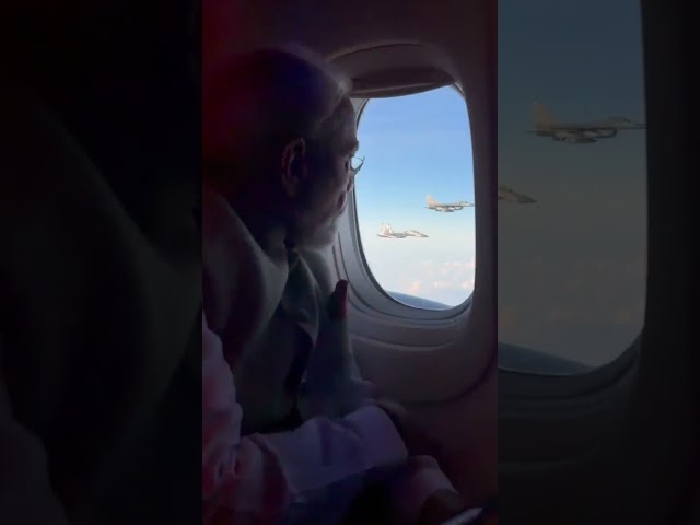 Indonesian Air Force fighter jets escort Prime Minister Modi's aircraft