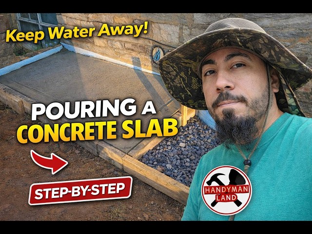 Pour a Concrete Slab That Drains Water Away (Step-by-Step)