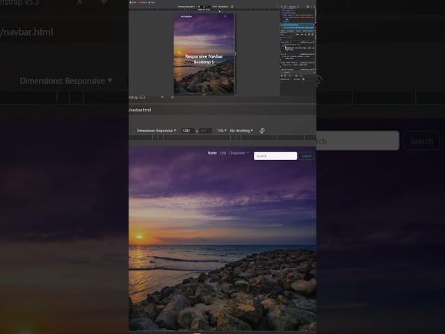 Responsive Navbar with Bootstrap 5 #shorts #webdesign
