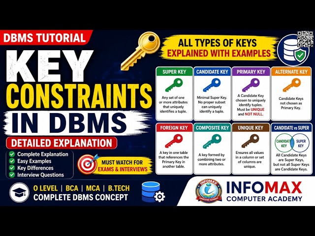 Key Constraints in DBMS Explained | Complete DBMS Tutorial with Examples