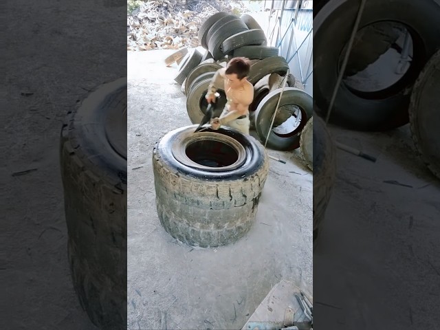 Manual separation process for waste tires